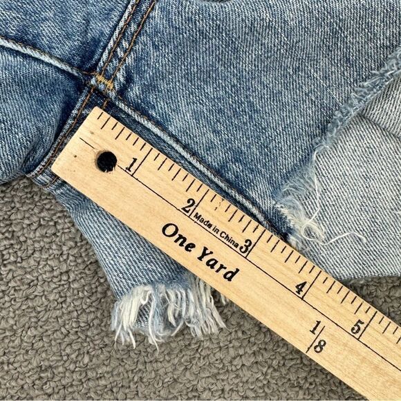 Polo Ralph Lauren Distressed Star Patch Crosby Denim Shorts Blue Size 32 - Picture 14 of 15